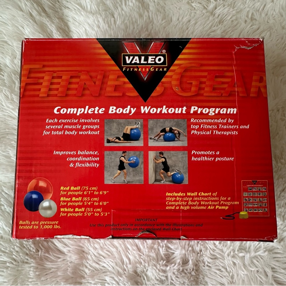 Valeo BodyBall Fitness Exercise Workout Ball - Picture 4 of 5